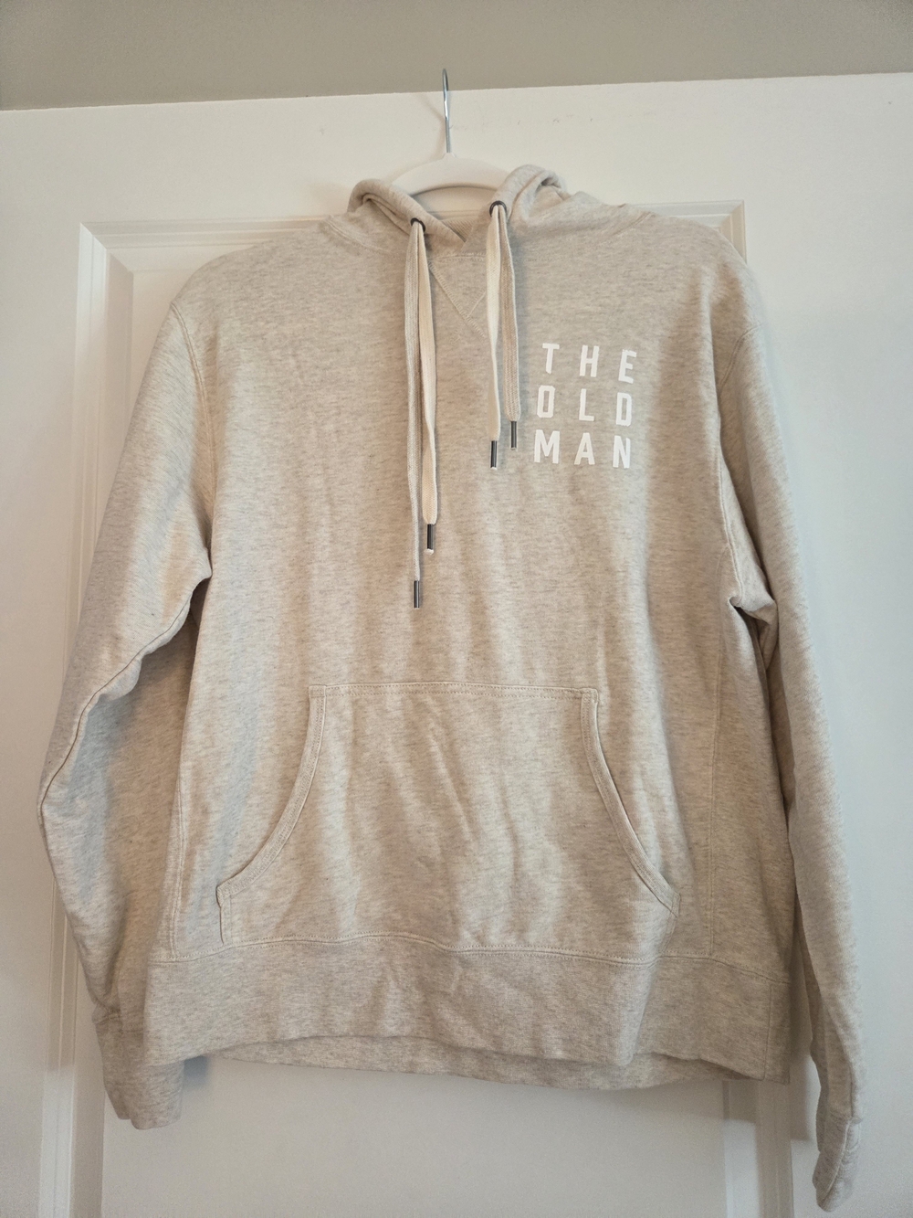 The Old Man Light Gray Hoodie with Front Pocket